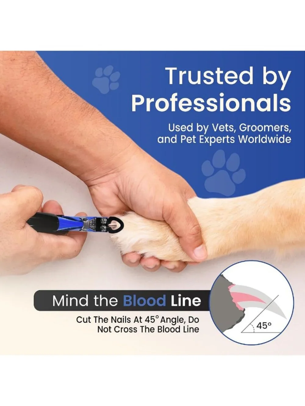 Professional Dog Nail Clippers for Small to Medium Dogs - Heavy Duty Steel